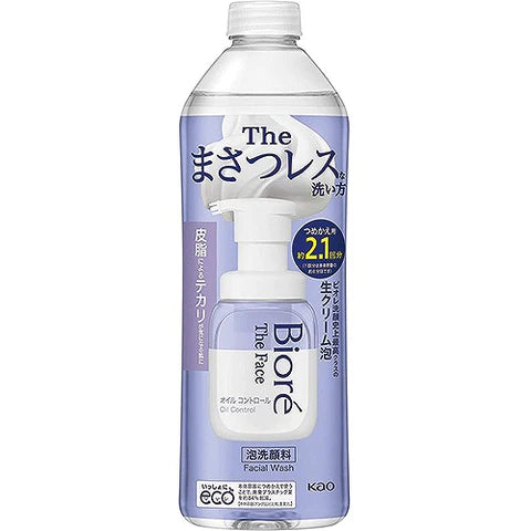 Biore The Face Facial Wash Foam - Refill - 340ml - Oil Control - TODOKU Japan - Japanese Beauty Skin Care and Cosmetics