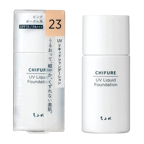 Chifure Cosmetics UV Liquid Foundation - 23 Slightly Pink Normal Skin Color - TODOKU Japan - Japanese Beauty Skin Care and Cosmetics