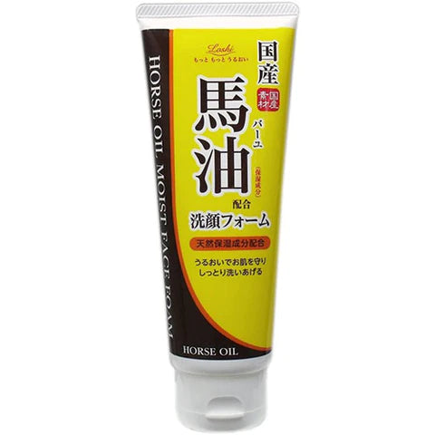 Rossi Moist Aid Cosmetex Roland Horse Oil Whip Face Wash Foam - 130g - TODOKU Japan - Japanese Beauty Skin Care and Cosmetics