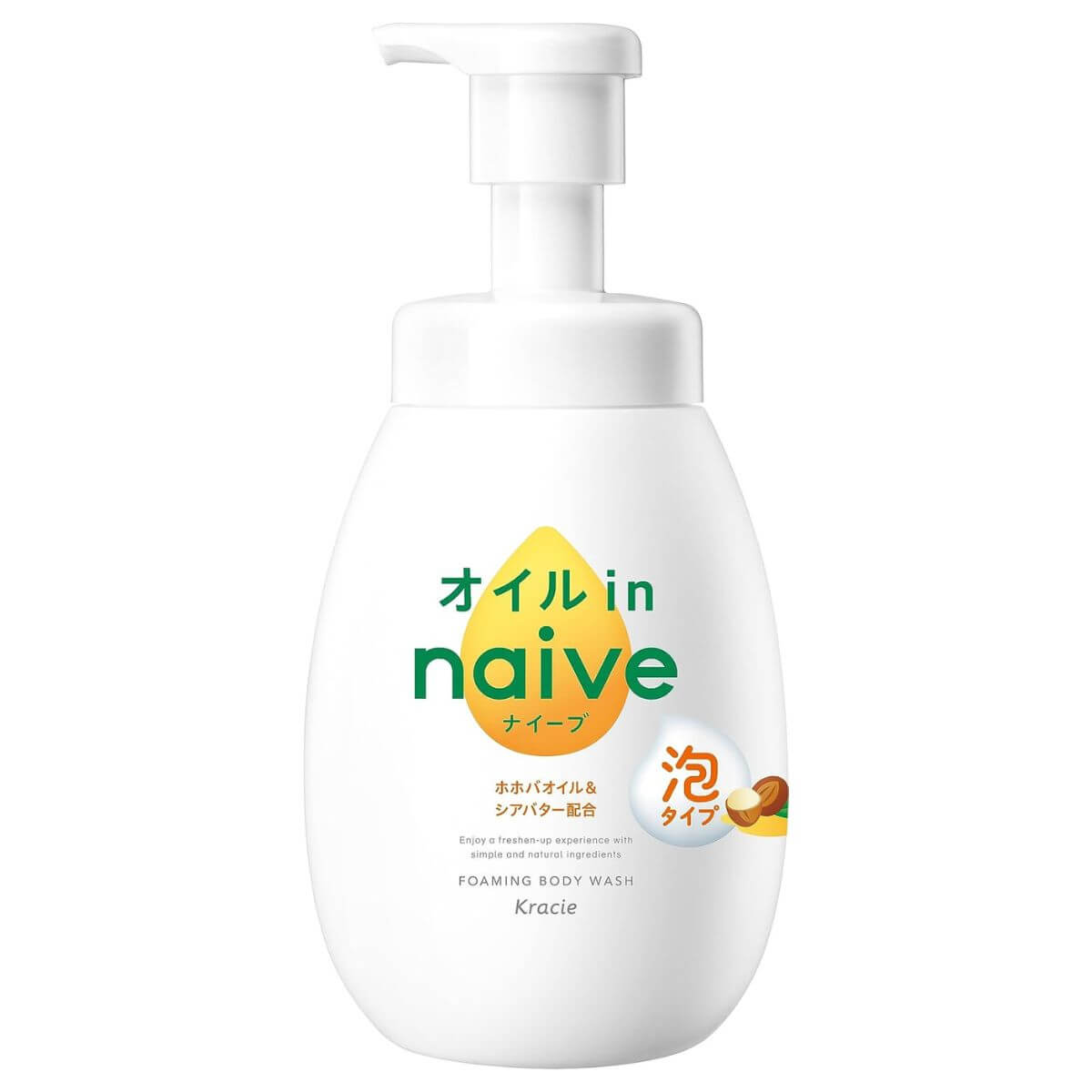 Kracie naive Body Soap Foam Type Oil in - 600mL