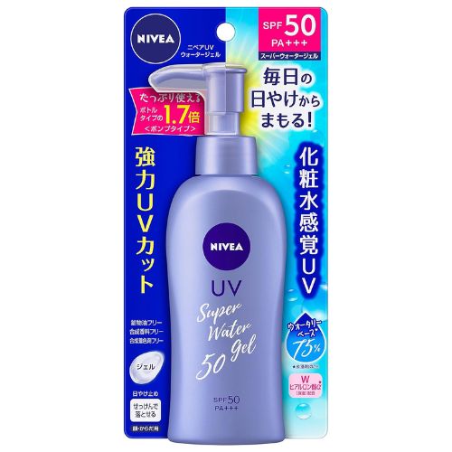Nivea Sun Protect Super Water Gel Pump SPF 50/PA+++ 140ml - TODOKU Japan - Japanese Beauty Skin Care and Cosmetics