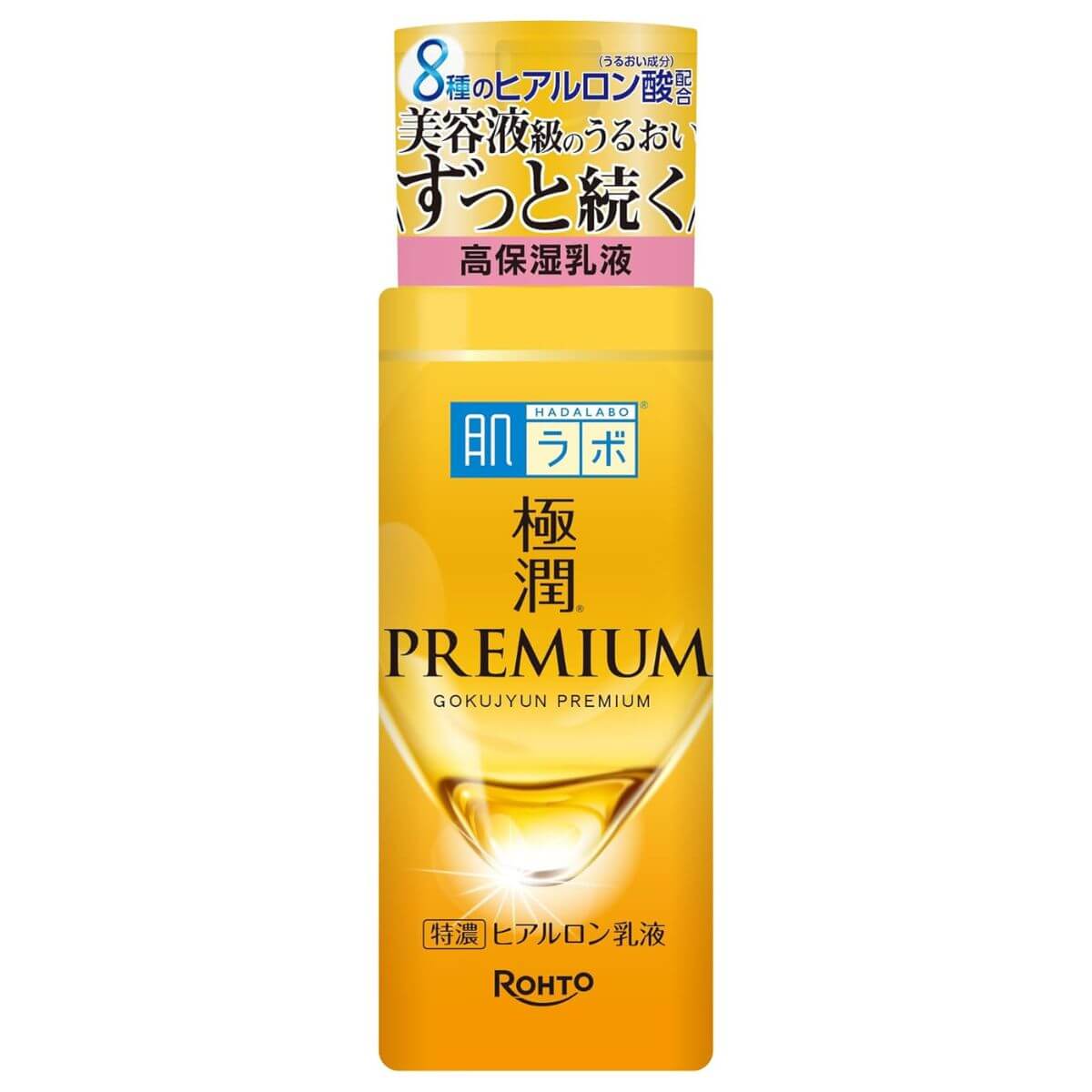 Rohto Hadalabo Gokujun Premium Hyaluronic Essence Face Milky Lotion - 140ml