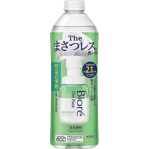 Biore The Face Facial Wash Foam - Refill - 340ml - Acne Care - TODOKU Japan - Japanese Beauty Skin Care and Cosmetics