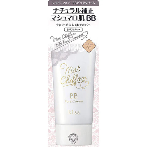 Isehan Kiss Matte Chiffon BB Pure Cream SPF31 PA++ -  02 Natural - TODOKU Japan - Japanese Beauty Skin Care and Cosmetics