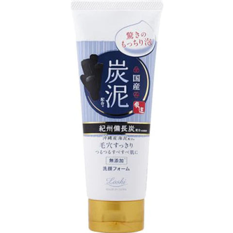 Rossi Moist Aid Cosmetex Roland Charcoal Mud Face Wash - 120g - TODOKU Japan - Japanese Beauty Skin Care and Cosmetics