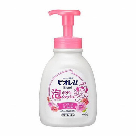 Biore U Bubble Body Wash 600ml - Angel Rose Scent - TODOKU Japan - Japanese Beauty Skin Care and Cosmetics
