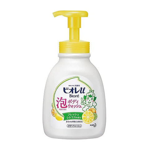 Biore U Bubble Body Wash 600ml - Fresh Citrus Scent - TODOKU Japan - Japanese Beauty Skin Care and Cosmetics