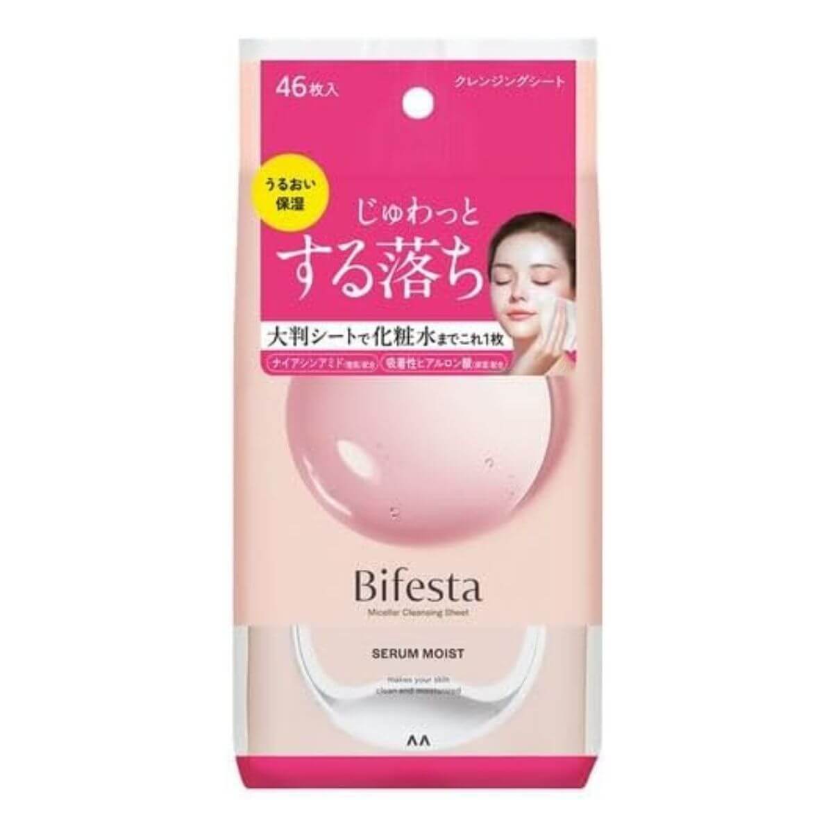 Bifesta Micellar Cleansing Sheets 46pcs - Serum Moist - TODOKU Japan - Japanese Beauty Skin Care and Cosmetics