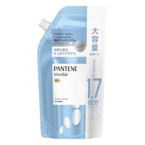 PANTENE Micellar Non-Silicone Shampoo Pure & Cleanse - Refill - 600ml