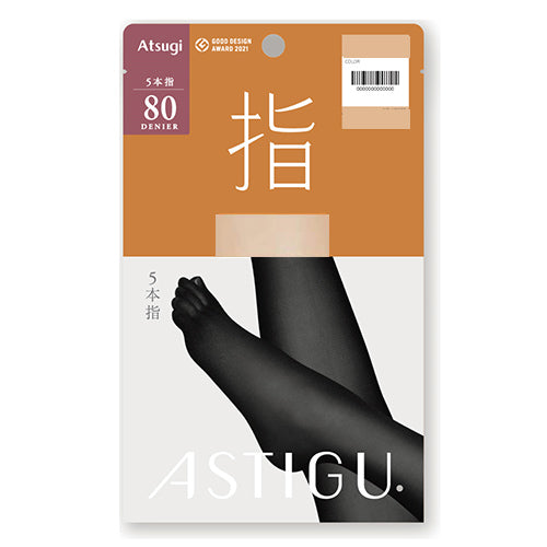 Atsugi Astigu Warming Hot Five Finger Tights Yubi 80 Denier - AP1580 - TODOKU Japan - Japanese Beauty Skin Care and Cosmetics