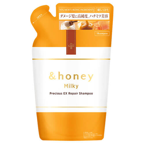 &honey Milky Precious EX Repair Hair  Shampoo Refill 385g Step1.0 - Apple Sweet Honey